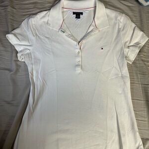 Tommy Hilfiger White Polo Shirt with Red Accents